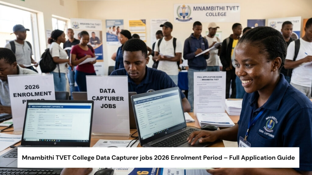 Mnambithi TVET College Data Capturer jobs 2026